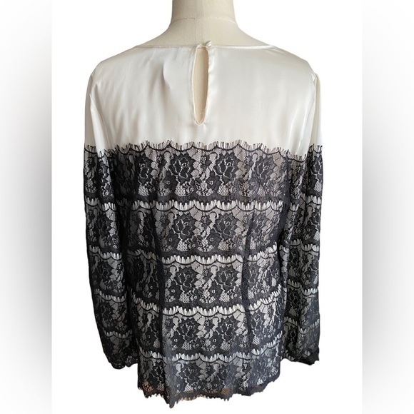 Laundry by Shelli Segal Lace Detail Blouse size 14 - Picture 2 of 8